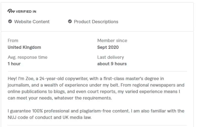 Fiverr Profile Description Examples How To Write The Best One